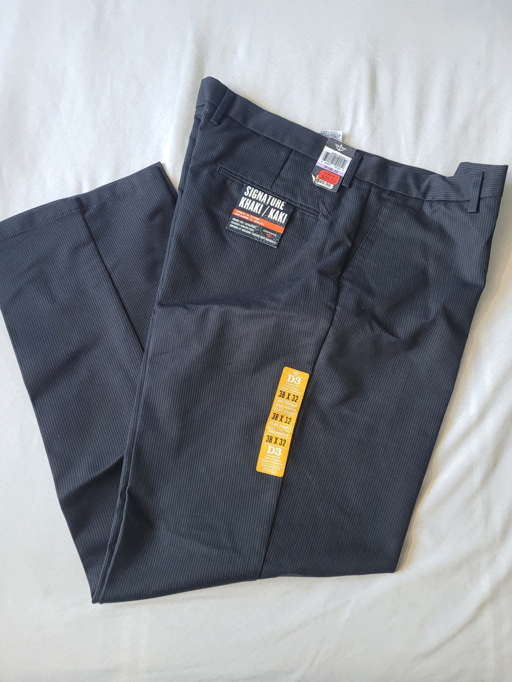 Men's Dockers Charcoal Pinstripe Dress Pants